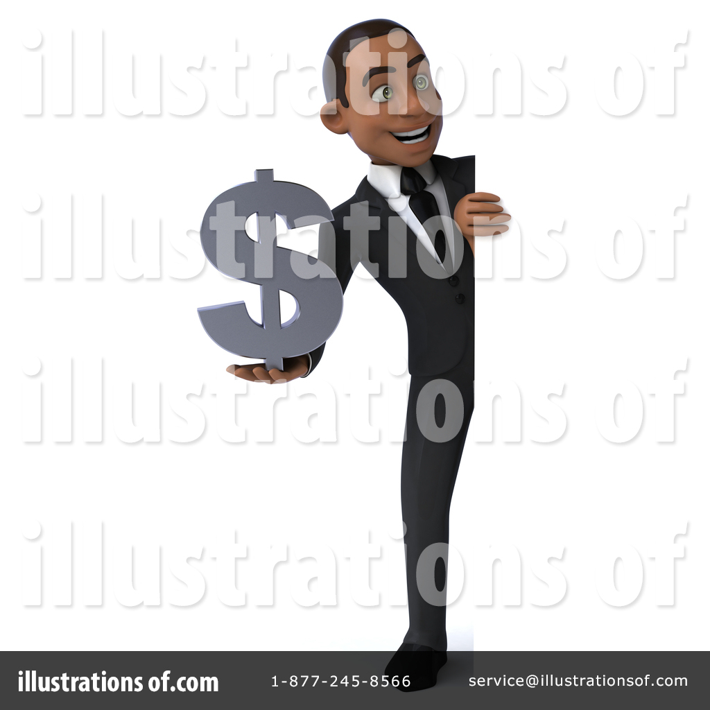 Young Black Businessman Clipart #1366313 - Illustration by Julos