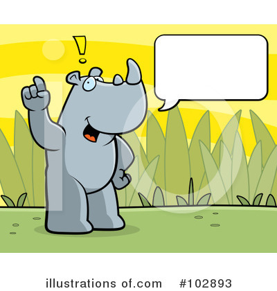 Royalty-Free (RF) Rhino Clipart Illustration by Cory Thoman - Stock Sample #102893
