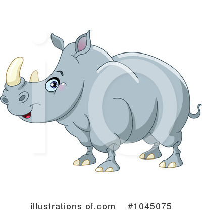 Royalty-Free (RF) Rhino Clipart Illustration by yayayoyo - Stock Sample #1045075