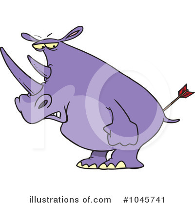 Royalty-Free (RF) Rhino Clipart Illustration by toonaday - Stock Sample #1045741