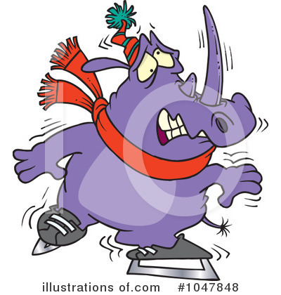 Royalty-Free (RF) Rhino Clipart Illustration by toonaday - Stock Sample #1047848