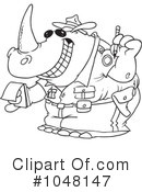 Rhino Clipart #1048147 by toonaday