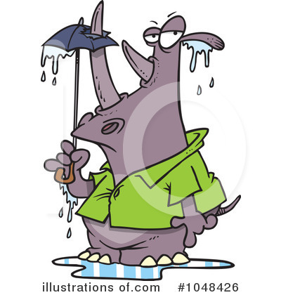 Royalty-Free (RF) Rhino Clipart Illustration by toonaday - Stock Sample #1048426