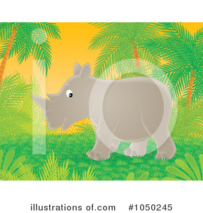 Royalty-Free (RF) Rhino Clipart Illustration by Alex Bannykh - Stock Sample #1050245