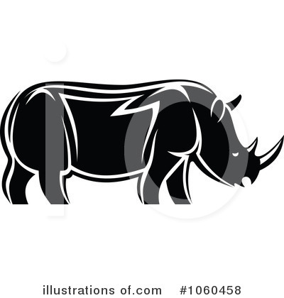 Royalty-Free (RF) Rhino Clipart Illustration by Vector Tradition SM - Stock Sample #1060458