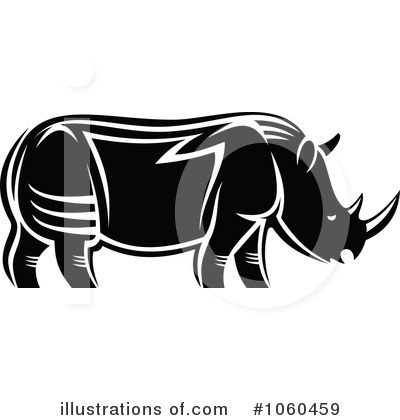 Royalty-Free (RF) Rhino Clipart Illustration by Vector Tradition SM - Stock Sample #1060459