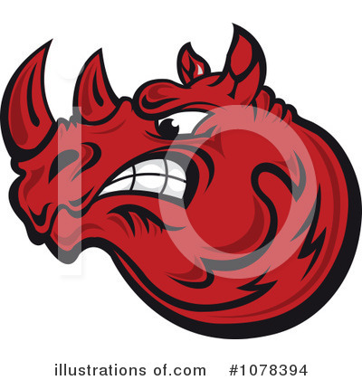 Royalty-Free (RF) Rhino Clipart Illustration by Vector Tradition SM - Stock Sample #1078394