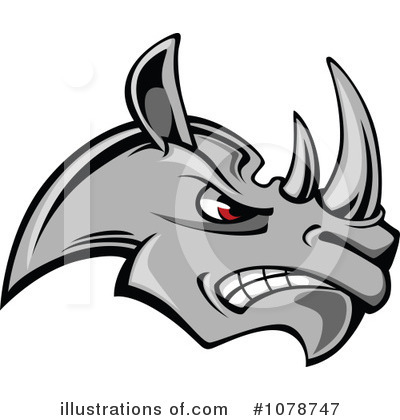 Royalty-Free (RF) Rhino Clipart Illustration by Vector Tradition SM - Stock Sample #1078747