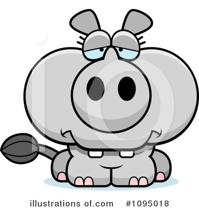 Royalty-Free (RF) Rhino Clipart Illustration by Cory Thoman - Stock Sample #1095018