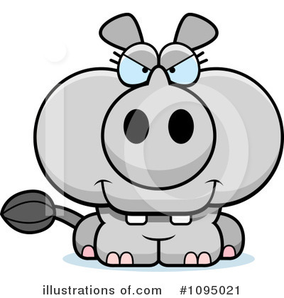 Royalty-Free (RF) Rhino Clipart Illustration by Cory Thoman - Stock Sample #1095021