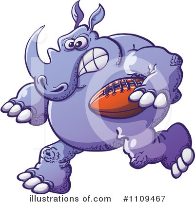 Royalty-Free (RF) Rhino Clipart Illustration by Zooco - Stock Sample #1109467