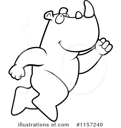 Royalty-Free (RF) Rhino Clipart Illustration by Cory Thoman - Stock Sample #1157240