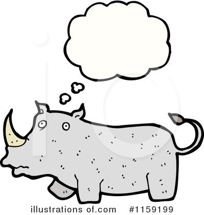 Royalty-Free (RF) Rhino Clipart Illustration by lineartestpilot - Stock Sample #1159199