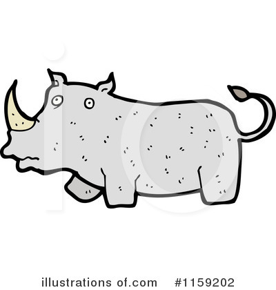 Royalty-Free (RF) Rhino Clipart Illustration by lineartestpilot - Stock Sample #1159202