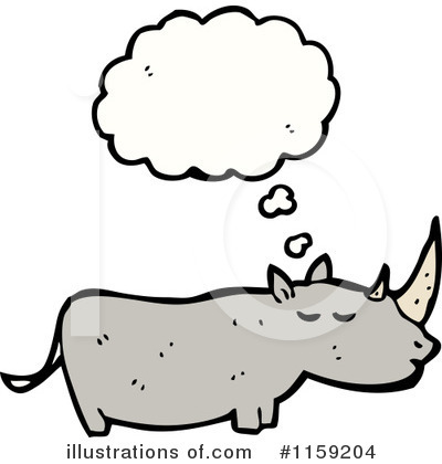 Royalty-Free (RF) Rhino Clipart Illustration by lineartestpilot - Stock Sample #1159204