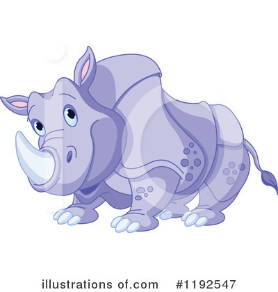 Royalty-Free (RF) Rhino Clipart Illustration by Pushkin - Stock Sample #1192547