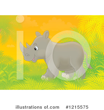 Royalty-Free (RF) Rhino Clipart Illustration by Alex Bannykh - Stock Sample #1215575