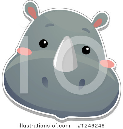 Rhino Clipart #1246246 by BNP Design Studio