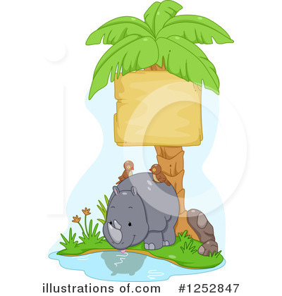 Royalty-Free (RF) Rhino Clipart Illustration by BNP Design Studio - Stock Sample #1252847