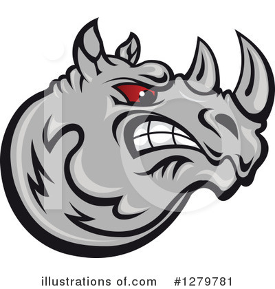 Royalty-Free (RF) Rhino Clipart Illustration by Vector Tradition SM - Stock Sample #1279781
