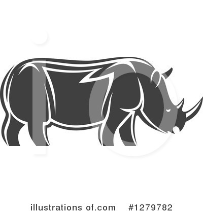 Royalty-Free (RF) Rhino Clipart Illustration by Vector Tradition SM - Stock Sample #1279782