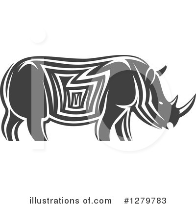 Royalty-Free (RF) Rhino Clipart Illustration by Vector Tradition SM - Stock Sample #1279783