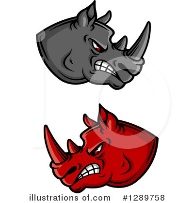 Royalty-Free (RF) Rhino Clipart Illustration by Vector Tradition SM - Stock Sample #1289758