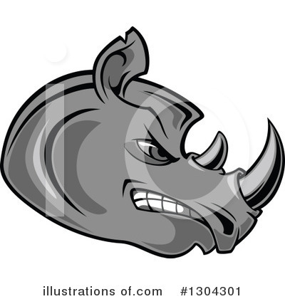 Rhino Clipart #1304301 by Vector Tradition SM