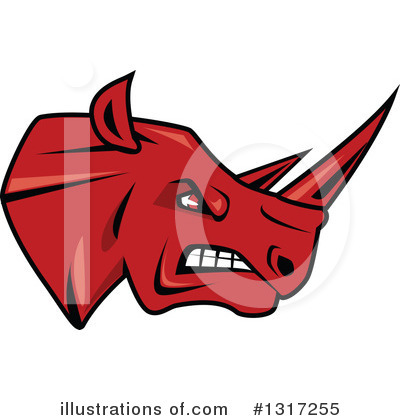 Royalty-Free (RF) Rhino Clipart Illustration by Vector Tradition SM - Stock Sample #1317255