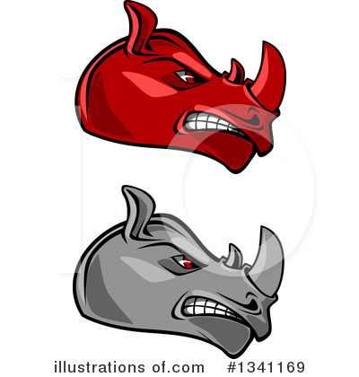 Royalty-Free (RF) Rhino Clipart Illustration by Vector Tradition SM - Stock Sample #1341169