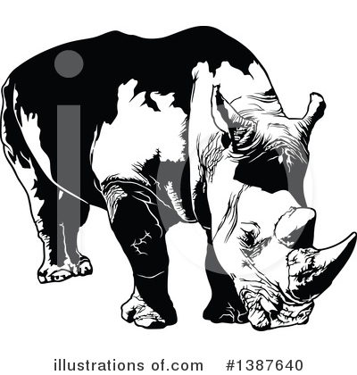 Royalty-Free (RF) Rhino Clipart Illustration by dero - Stock Sample #1387640