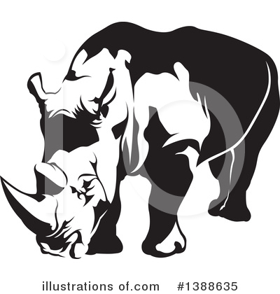 Royalty-Free (RF) Rhino Clipart Illustration by dero - Stock Sample #1388635