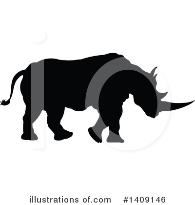 Royalty-Free (RF) Rhino Clipart Illustration by AtStockIllustration - Stock Sample #1409146