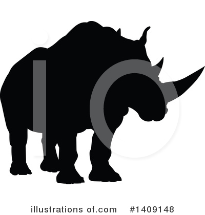 Royalty-Free (RF) Rhino Clipart Illustration by AtStockIllustration - Stock Sample #1409148