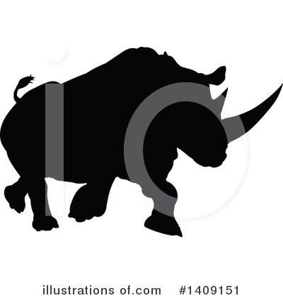 Royalty-Free (RF) Rhino Clipart Illustration by AtStockIllustration - Stock Sample #1409151