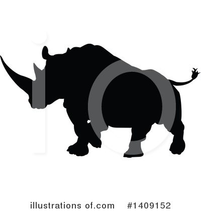 Royalty-Free (RF) Rhino Clipart Illustration by AtStockIllustration - Stock Sample #1409152
