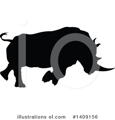 Royalty-Free (RF) Rhino Clipart Illustration by AtStockIllustration - Stock Sample #1409156