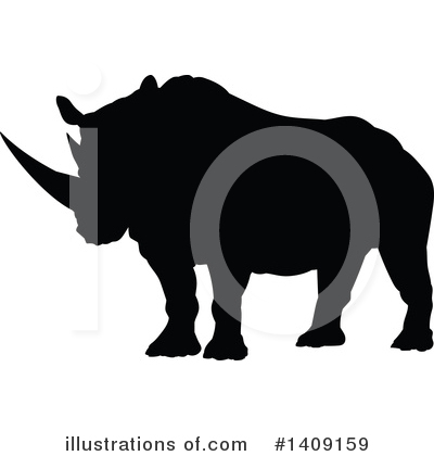 Royalty-Free (RF) Rhino Clipart Illustration by AtStockIllustration - Stock Sample #1409159