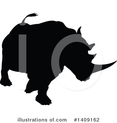Royalty-Free (RF) Rhino Clipart Illustration by AtStockIllustration - Stock Sample #1409162