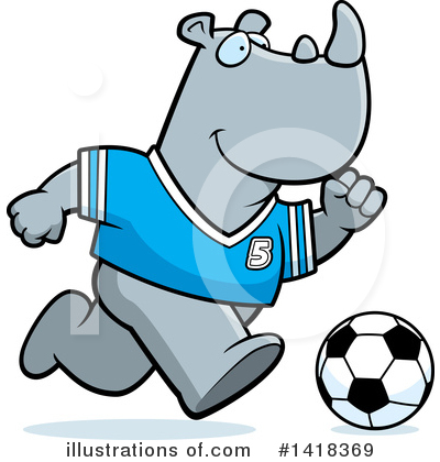 Rhino Clipart #1418369 by Cory Thoman