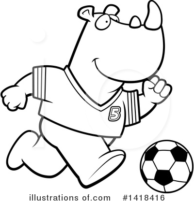 Royalty-Free (RF) Rhino Clipart Illustration by Cory Thoman - Stock Sample #1418416
