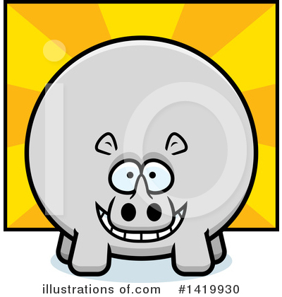Royalty-Free (RF) Rhino Clipart Illustration by Cory Thoman - Stock Sample #1419930
