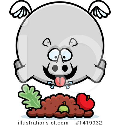 Rhino Clipart #1419932 by Cory Thoman