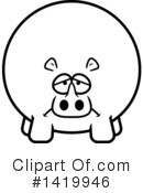 Rhino Clipart #1419946 by Cory Thoman