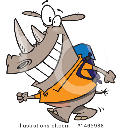 Royalty-Free (RF) Rhino Clipart Illustration by toonaday - Stock Sample #1465988
