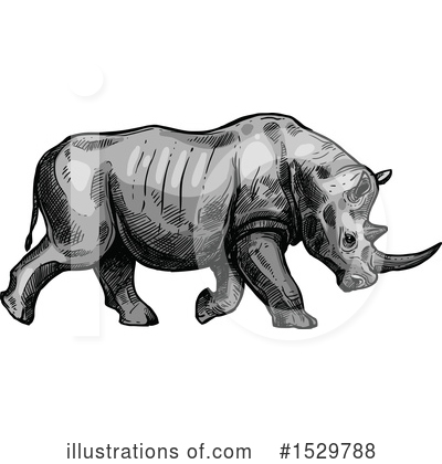 Rhinoceros Clipart #1529788 by Vector Tradition SM