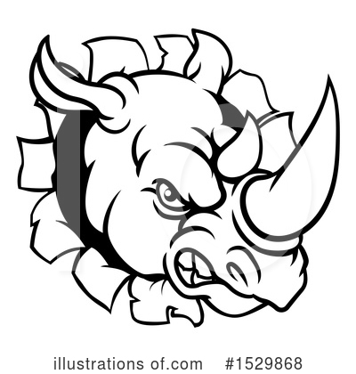 Royalty-Free (RF) Rhino Clipart Illustration by AtStockIllustration - Stock Sample #1529868