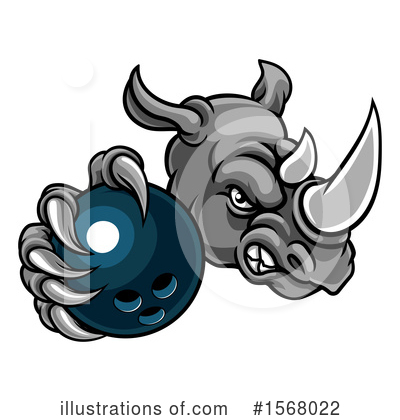 Royalty-Free (RF) Rhino Clipart Illustration by AtStockIllustration - Stock Sample #1568022