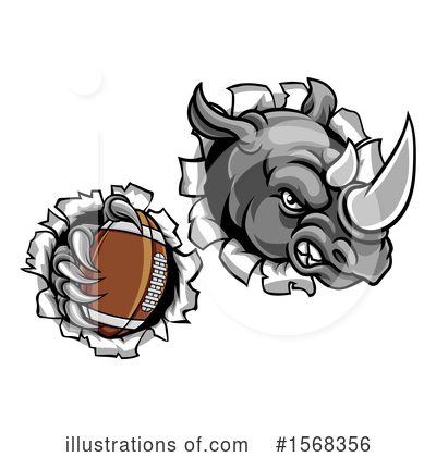 Royalty-Free (RF) Rhino Clipart Illustration by AtStockIllustration - Stock Sample #1568356