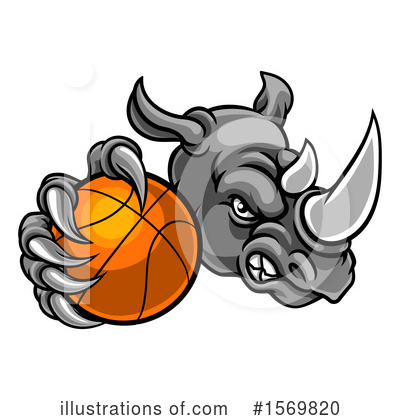 Royalty-Free (RF) Rhino Clipart Illustration by AtStockIllustration - Stock Sample #1569820